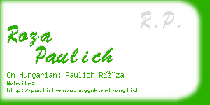 roza paulich business card